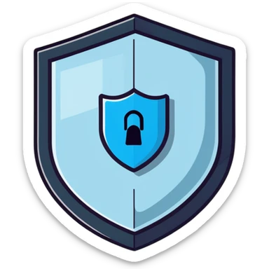 Password manager document with shield sticker