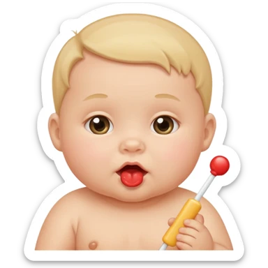 baby with sucker sticker