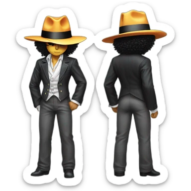 The goku dressed like Michael Jackson's iconic Smooth Criminal wear sticker