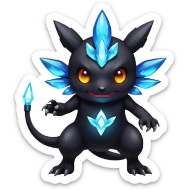 Elemental Dark-type-Electric-type natural Pokémon-Fakémon-creature sticker