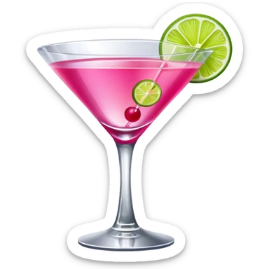 cosmopolitan pink cocktail sticker