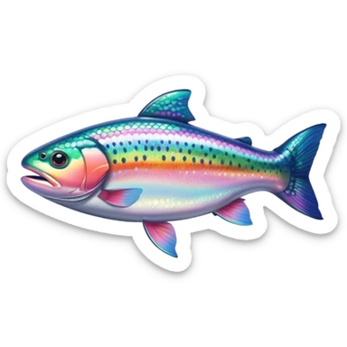 Rainbow trout fish sticker