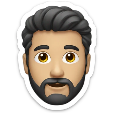 lo moreno con barba corta canosa sticker