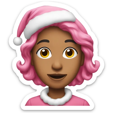 Pink Christmas sticker