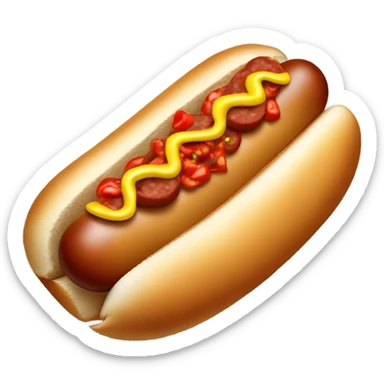 Hot dog with chili sticker