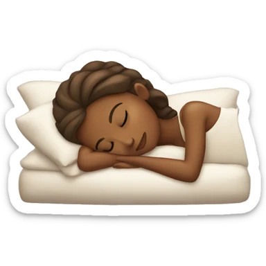 brown princess sleeping sticker