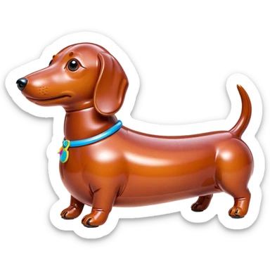  SPAM meat jeff koons style inflatable dachshund  art sculpture  sticker