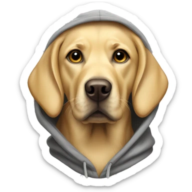 Golden Labrador retriever wearing the hoodies  sticker