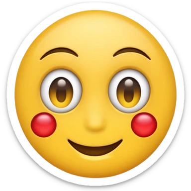 Emoji with only one eye. In that eye , there is ❤️ sticker