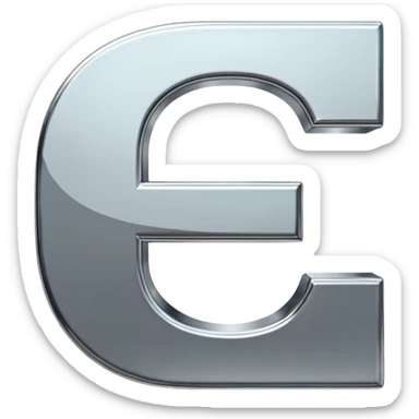 the letter G split in half sticker
