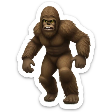 A Sasquatch playing football for the Green Bay Packers  sticker