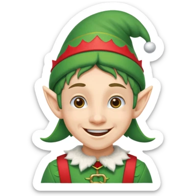 duende navideño con ortodoncia sticker