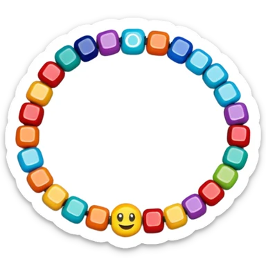 beaded bracelet with letter beads sticker