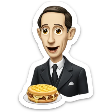 Joseph Goebbels Eating a Greggs steak bake sticker