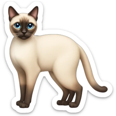 Full Body Siamese Cat sticker