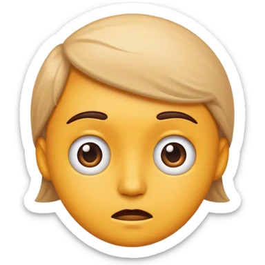 Questioning emoji expression sticker