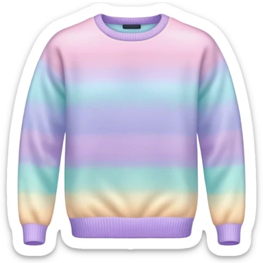 Pastel Easter ombré sweater isolated sticker