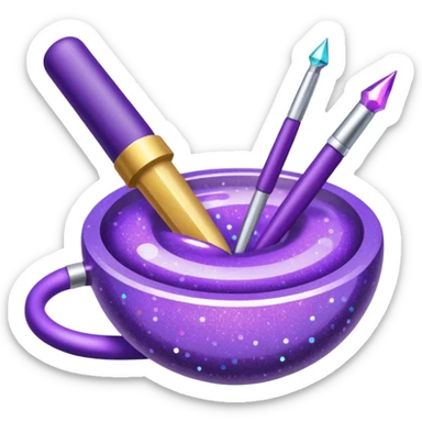 Purple Glitter administrator tools sticker
