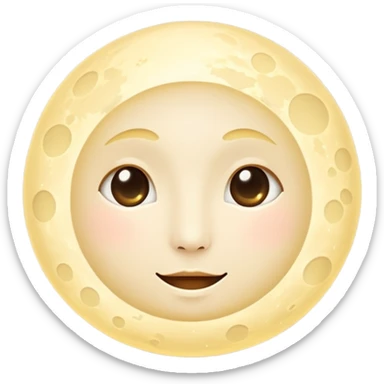 Gentle moon radiating emotional magic sticker