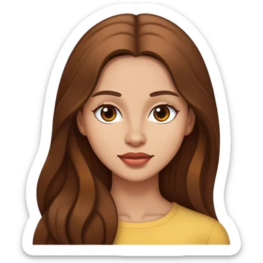 Princesa pelo largo marrón sticker