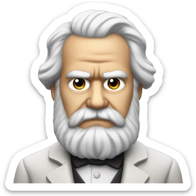 Frowned Karl Marx sticker