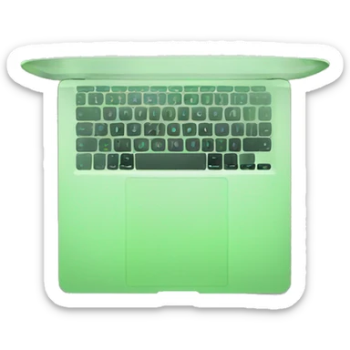 MacBook realistic color light green sticker