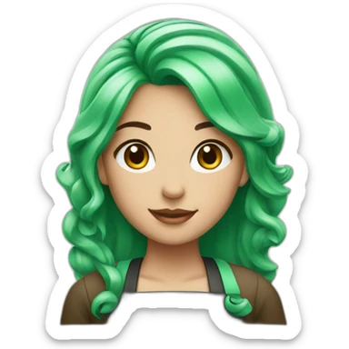 girl-with-green-hair-barista sticker