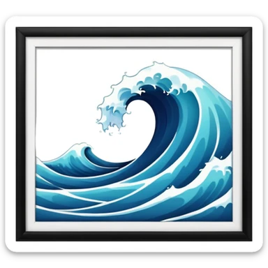 wave shape picture frame sticker