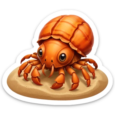 Cute Hermit crab sticker