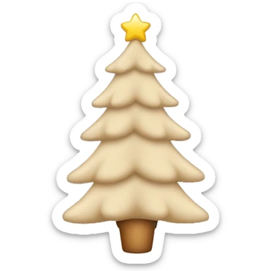 Beige Christmas tree with bows sticker