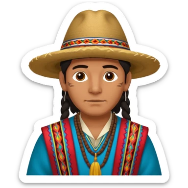 andean man with andean details sticker