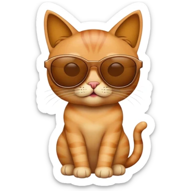 Cat with sunglasses sticker