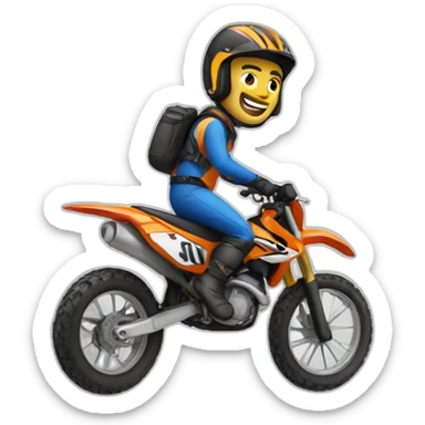 A man on a motocross bike sticker