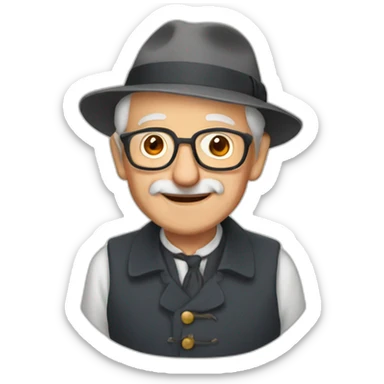 Old France grandpa sticker