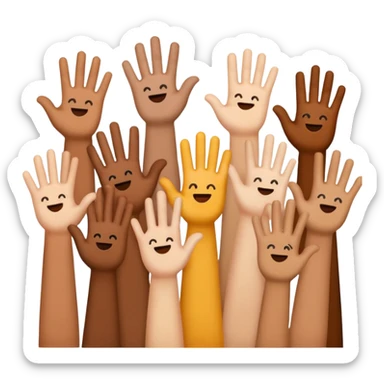 Hand Emojis of gang sings sticker