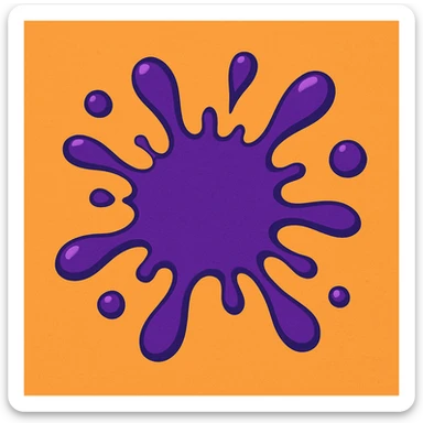 A purple paint splash sticker