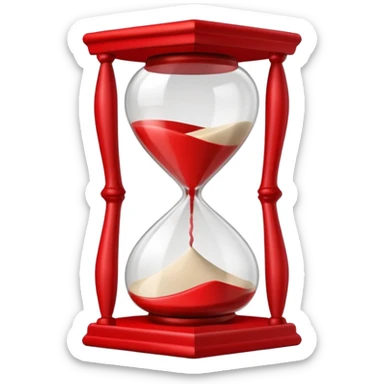 red hourglass sticker