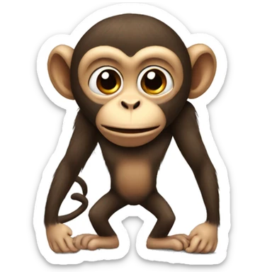 Monkey with a big butt sticker