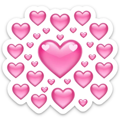 Many pink sailor moon hearts  sticker