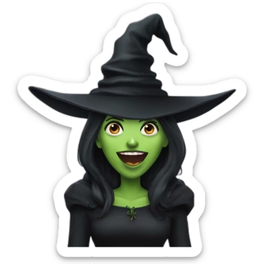Wicked Witch gossiping sticker