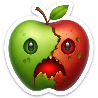 Une méchant pomme sticker