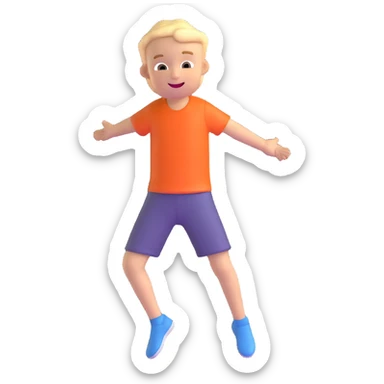 joyful young boy sticker