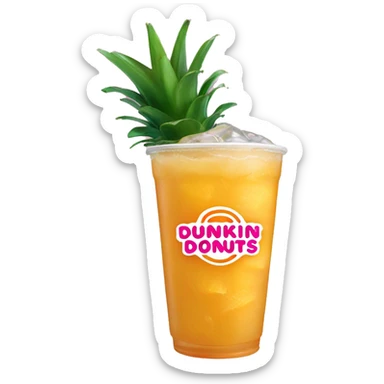 Dunkin donuts mango pineapple drink refresher sticker