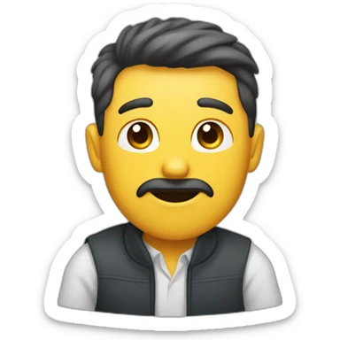 Hombre llamando en whuatsapp sticker