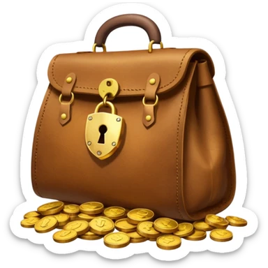 Rupee bag with a broken lock — Symbolizing Scams (Ponzi schemes) sticker