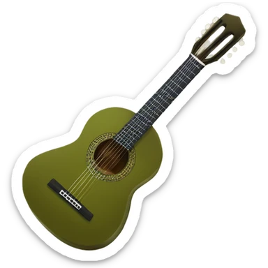 portuguese guitar in olive shape sticker