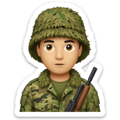 ghillie soldier sticker