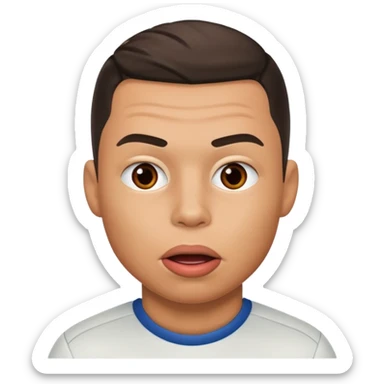 ronaldo qui se mordille les lèvres  sticker