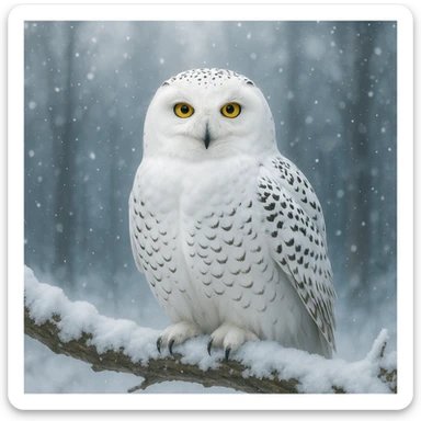 Snowy owl sticker
