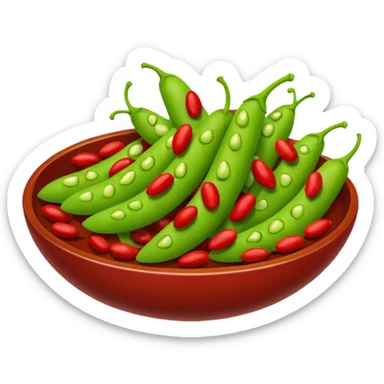 Chili edemame sticker